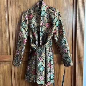 Multi Oriental Jacquard Printed Blazer Dress